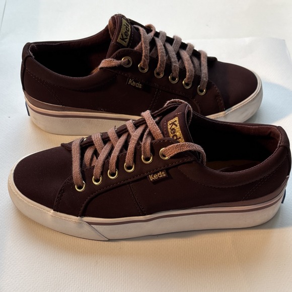 Keds Shoes - Keds Women's Burgandy Low Top Lace-Up Sneakers Solid Casual Athletic